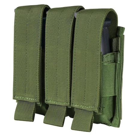 TRIPLE PISTOL MAG POUCH, OLIVE DRAB